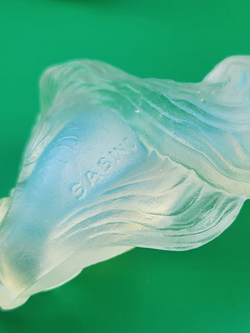 Set Of 3 SABINO Poisson Capelan Fish Opalescent Glass Art Deco Stamped Koi Fish