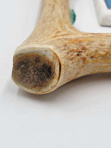 Rare Antique Native American Navajo Ceremonial Pipe W Real Turquoise On Stand.