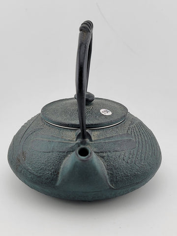 Vintage Kotobuki Black Cast Iron Dragonfly Teapot with Strainer and Trivet Japan