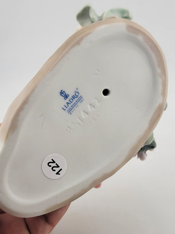 Retired Lladro Spain #1442 Kitty Confrontation Porcelain Playful Cat & Frog 1983
