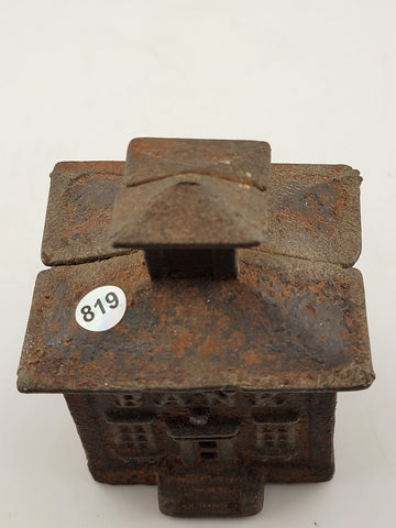 Antique ca. 1870 J.E. Stevens  Cast Iron Cupola  still bank , Good Condition