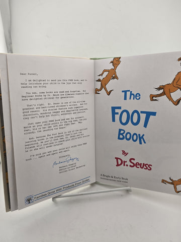 Vintage Hardcover: The foot book Dr. Seus 1st Book Club Edition Random House