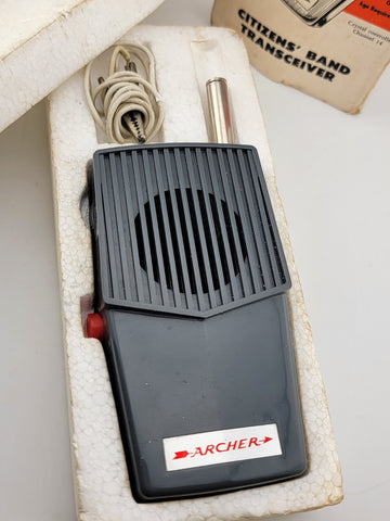 1970'S ARCHER SPACE PATROL WALKIE TALKIE 2-WAY TRANSCEIVER #60-3030 Untested