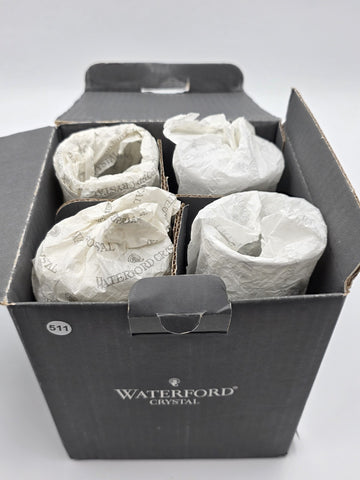 Waterford Crystal Lismore Champagne Flutes Set of 4 Ireland w/ Original Box. New