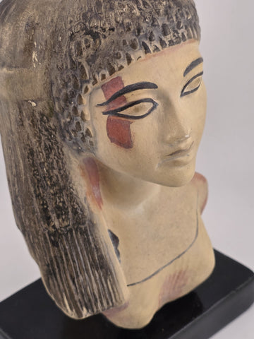 Rare Vintage Handmade Bust Of Princess Meritaten Of The Anciant Egyptian Dynasty