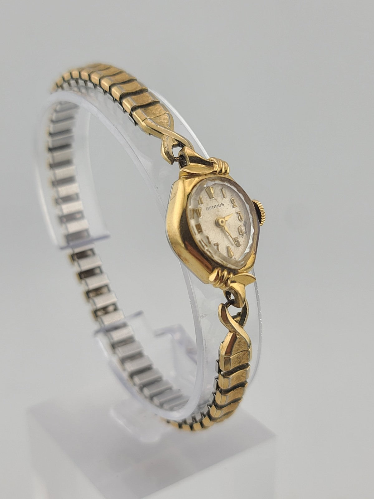 Rare Antique Benrus Ladies 10k Gold Filled Duchess Watch C1940. Working.