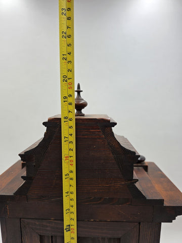 Rare Antique 1895 HAC 14 Day Strike Mantel Clock Carved Walnut Serviced Working