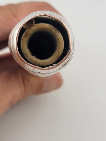 Rare One Of A Kind Antique Silver Metal & Enamel German Marine Oil Lamp.