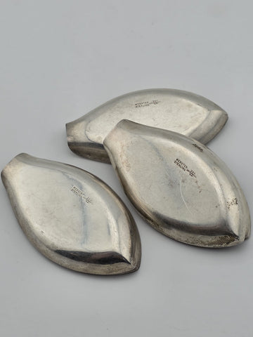 Set of 8  1940's Webster Sterling Silver Spoon Rests Leaf Form 100.9g USA