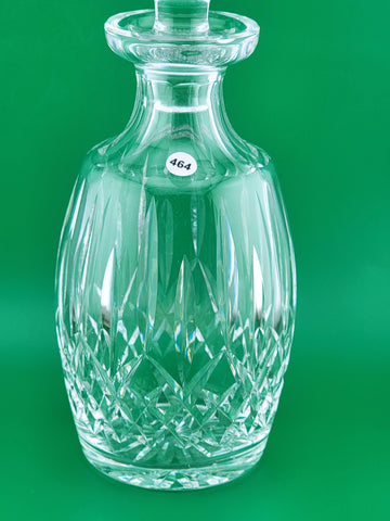 Waterford Signed Lismore Cut Crystal Spirit Decanter w Ball Stopper 10 5/8''