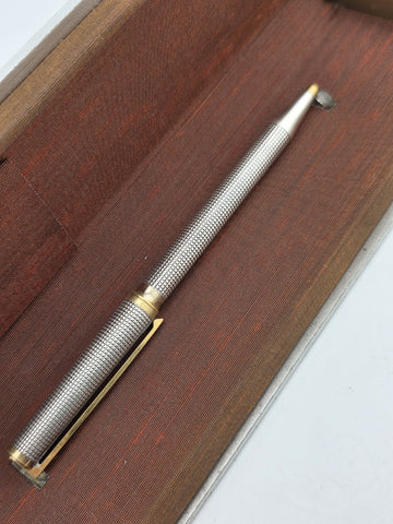 Vintage S.T Dupont Montparnasse Ciselé Ballpoint Pen - Palladium & Gold Plated