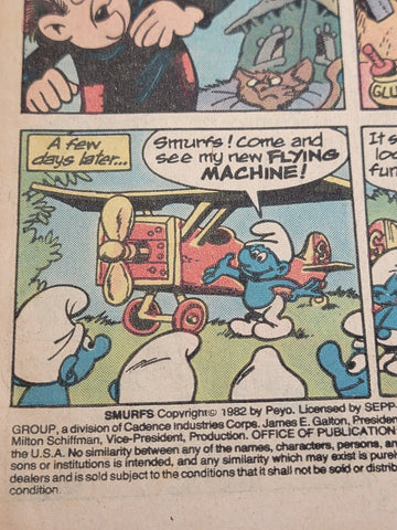Vintage Original Smurfs #1 Dec 1982 Marvel Comic Books. Ungraded.