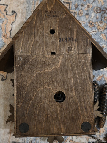 Vintage Birds Nest Cuckoo Clock by August Schwer Regula 1-day Movement. Read.