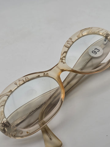 Vintage Jean Lafont Paris “Pacifique” Oval Light Shade glasses 42 France.