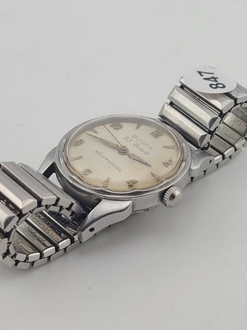 BULOVA 23 Sunburst Self Winding Watch. 23 Jewels 10BPAC Automatic 1950’s. Works.