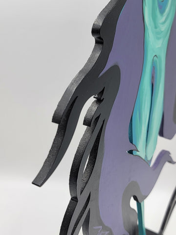 Rare Ltd Edition Bonnie Leibowitz Hand Painted Acrylic on Cast Iron 26/50. 24 In