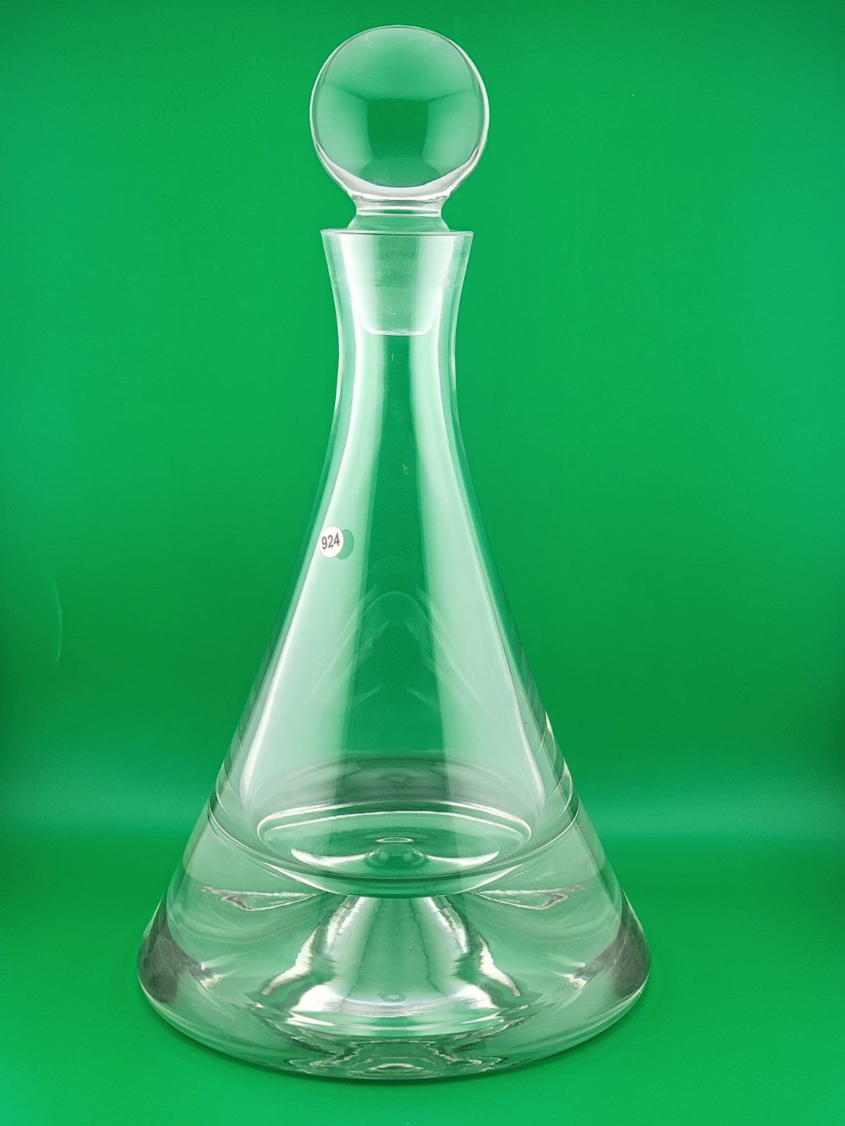 Vintage Decanter Val Saint Lambert Numbered Heavy Crystal Belgium Barware Whisky