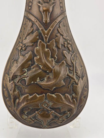 Rare Antique Original U.S. Mexican-American War “Stag & Oak Leaf” Powder Flask