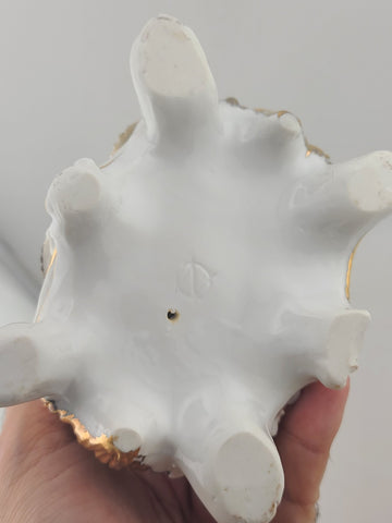 Early 20th C Italian OM Porcelain Cherub Figural 3-Light Candelabra Rococo Style