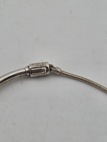 Pandora Moments Snake Chain Bolo Slide Bracelet ALE 925 Sterling Silver Gemstone