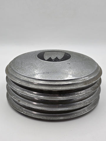 Vintage Buick Tri-Shield Dog Dish Poverty Hub Caps Set of 4 10" 1941-1960 OEM