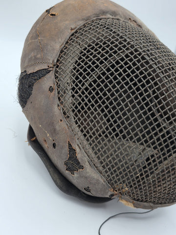 Rare One Of A Kind Antique Late 1800s Wire And Leather Fencing Mask
