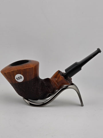 Vintage Ben Wade Spiral Partially Sandblasted Bent Dublin Tobacco Pipe. Denmark.