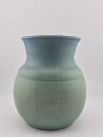 ORIGINAL VAN BRIGGLE HAND THROWN POTTERY VASE TURQUOISE/GREEN