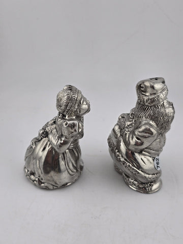 Vintage LENOX, Kirk Stieff Collection, Santa &Mrs. Claus Salt & Pepper Shakers.