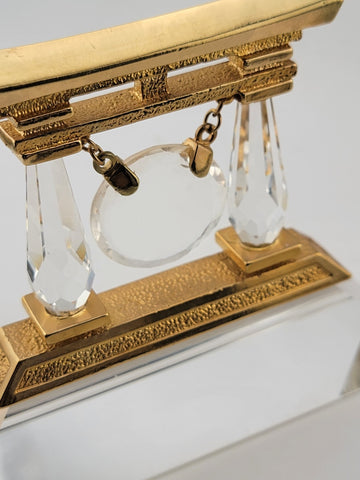 Rate Retired Japanese shrine figurine, gold plated with Swarovski ®️Cut Crystal