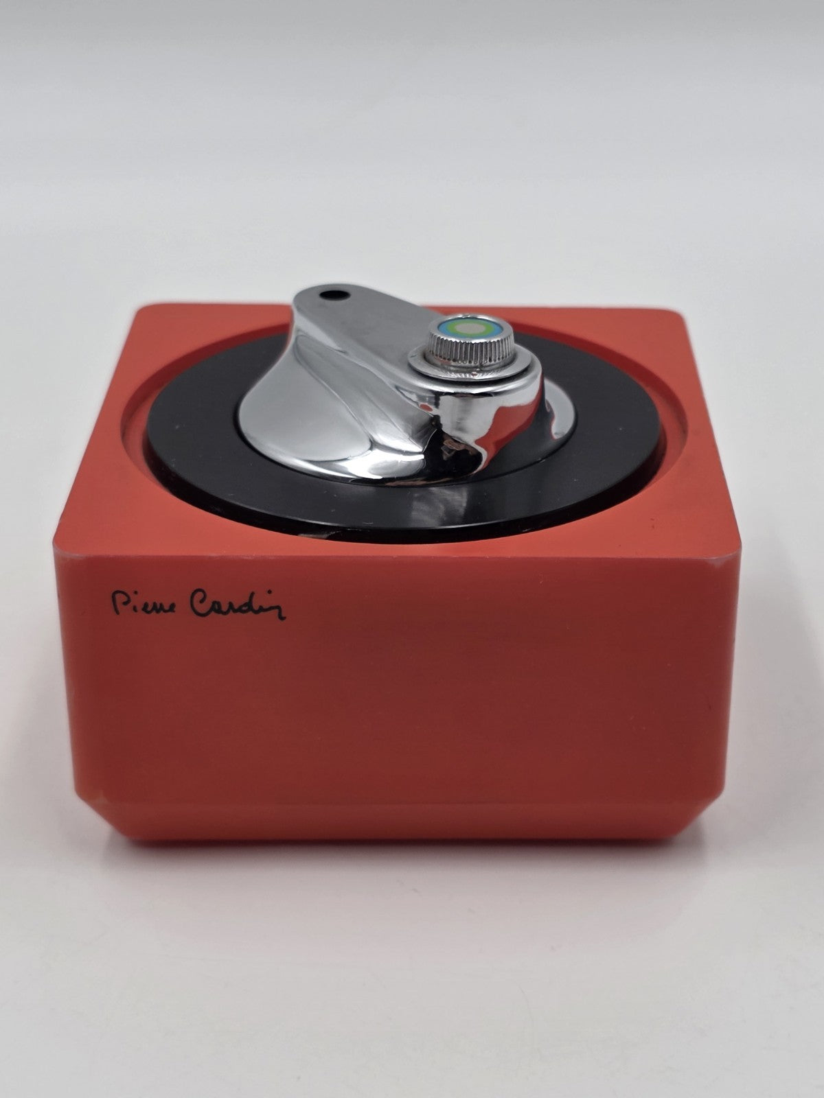 Rare 1970 Pierre Cardin Midcentury Red Plastic French Table Lighter. Untested