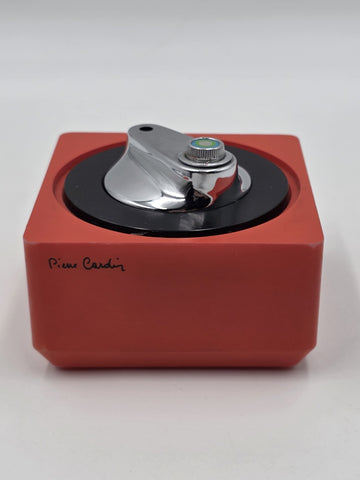 Rare 1970 Pierre Cardin Midcentury Red Plastic French Table Lighter. Untested
