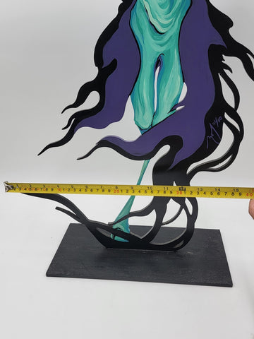 Rare Ltd Edition Bonnie Leibowitz Hand Painted Acrylic on Cast Iron 26/50. 24 In