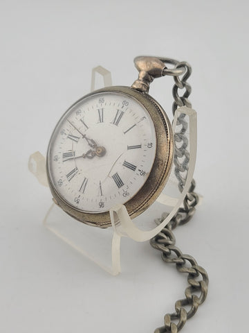 Antique 1880 French Cylinder Pocket Watch 10J “Cylindre Dix Rubis” Key Wind Read