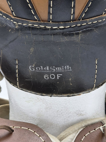 Rare Antique 1940's Goldsmith 60F Football Helmet &University 12C Shoulder Pads.