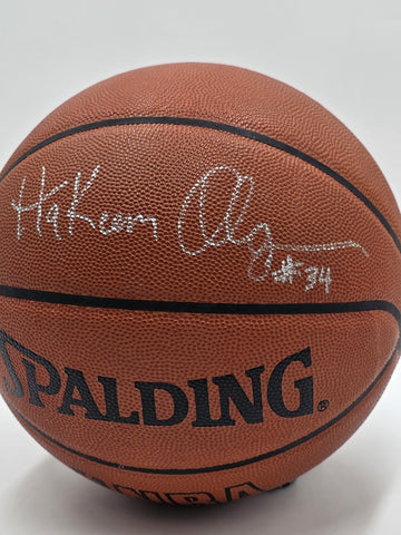 100% Original Hakeem Olajuwon Autographed Spalding Official  NBA Basketball.