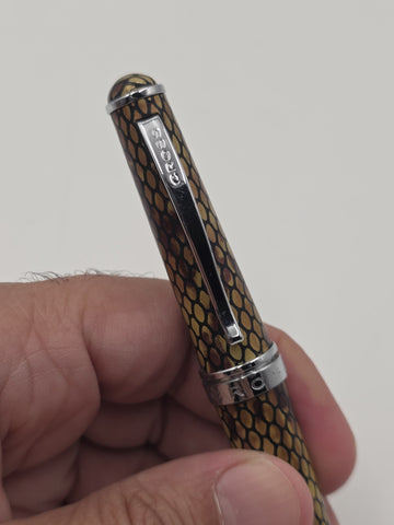 Cross Torero Desert Diamondback Leather, Ballpoint Pen, with Chrome Appointments