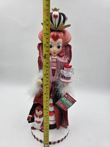 Kurt Adler Hollywood Nutcracker Alice In Wonderland Queen Of Hearts HA0519 17.5"
