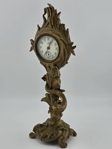 Antique 19th C Jennings Brothers Art Nouveau “Holly” Clock 1891. Spring Broken