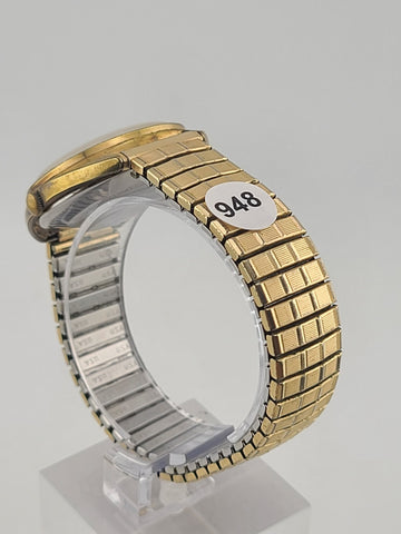 Waltham 17 Jewels Shock Resistant 1970's Watch Sunburst Mens Gold Plated. Read.