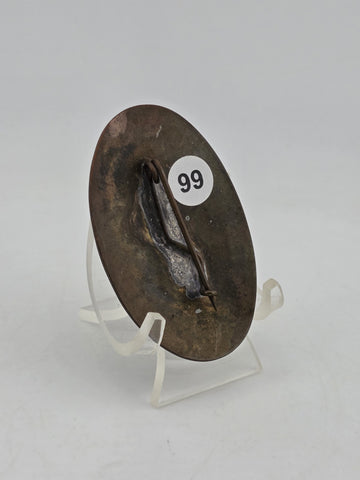 Rare Original Antique Postal Telegraph Co Employee Bronze Badge c1900 Morse Key