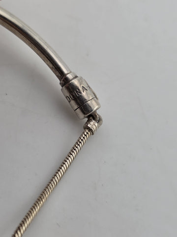 Pandora Moments Snake Chain Bolo Slide Bracelet ALE 925 Sterling Silver Gemstone