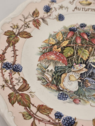 Collectible Royal Doulton Brambly Hedge Autumn Teacup/Coffee Mug & dessert plate