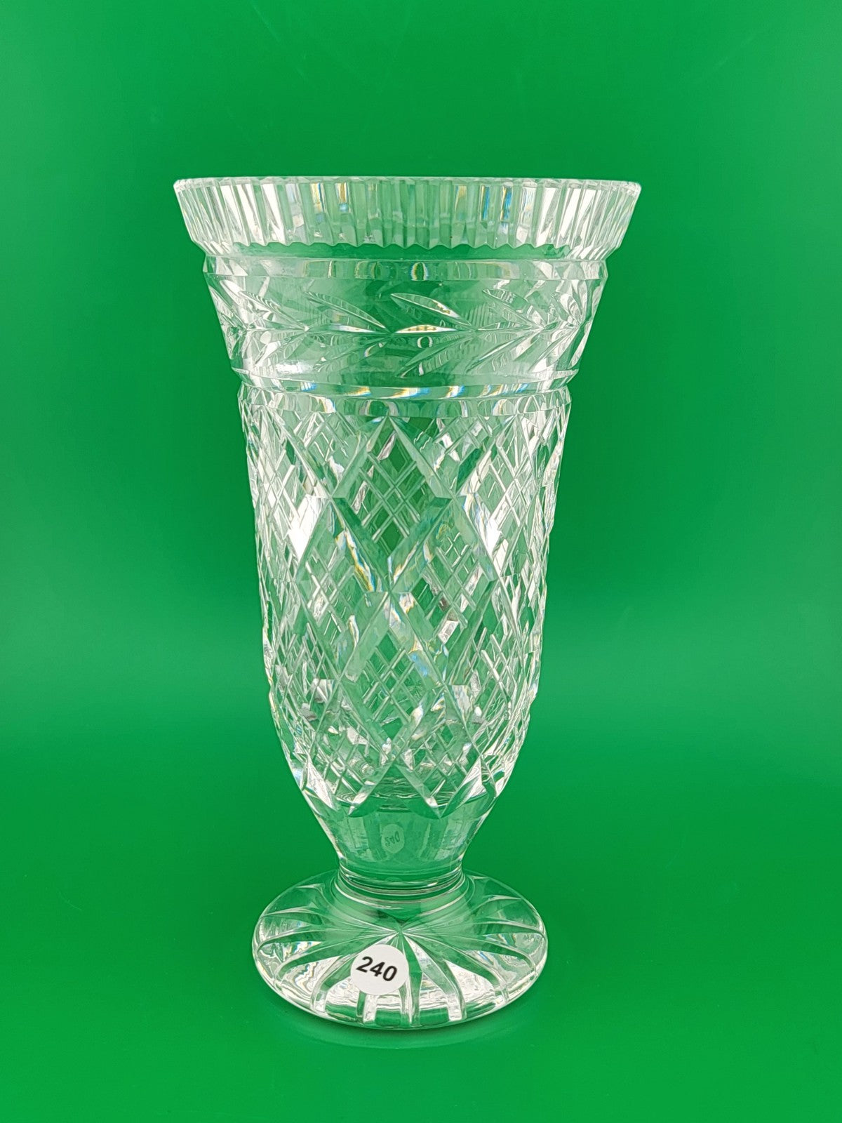 Vintage Waterford Crystal Retired Glandore 7" Vase Made In Ireland