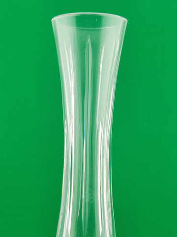 Vintage Waterford Crystal Criss-Cross Cut Pedestal Bud Vase - 9 1/4 in. Signed
