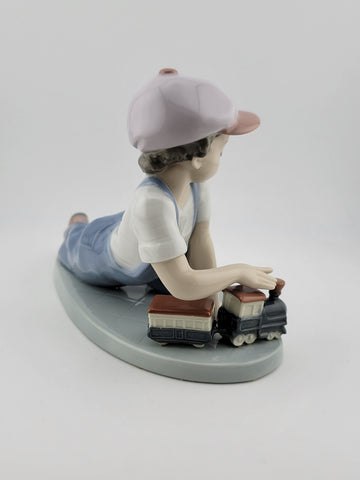 Rare Vintage Lladro #7619 All Aboard Porcelain Figurine 1992 Collectors Society.