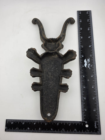 Antique Cast Iron Scarab Beetle Boot Jack Mfd. Spaulding Metal Works Nashua NH