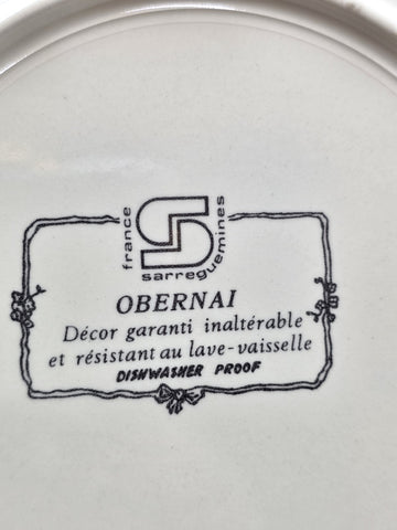 Set Of 6 OBERNAI SARREGUEMINES FRANCE FREE GRINDLEY AND CO BM32 CERAMIC PLATES