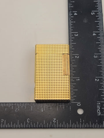 Vintage Collectible Authentic St Dupont 20 Micron Gold Plated Ligne 1 Lighter.