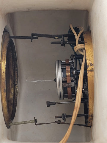 Rare Antique Rudolstadt Germany Porcelain United Electric Clock. Working Cond.